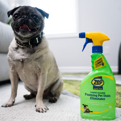 Zep Home Pro Foaming Pet Stain Eliminator - Cleans Carpets, Rugs, Upholstery - 24 oz.