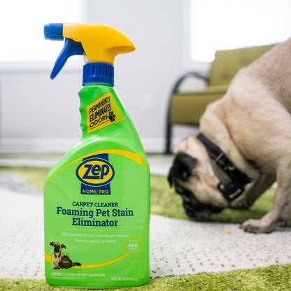 Zep Home Pro Foaming Pet Stain Eliminator - Cleans Carpets, Rugs, Upholstery - 24 oz.