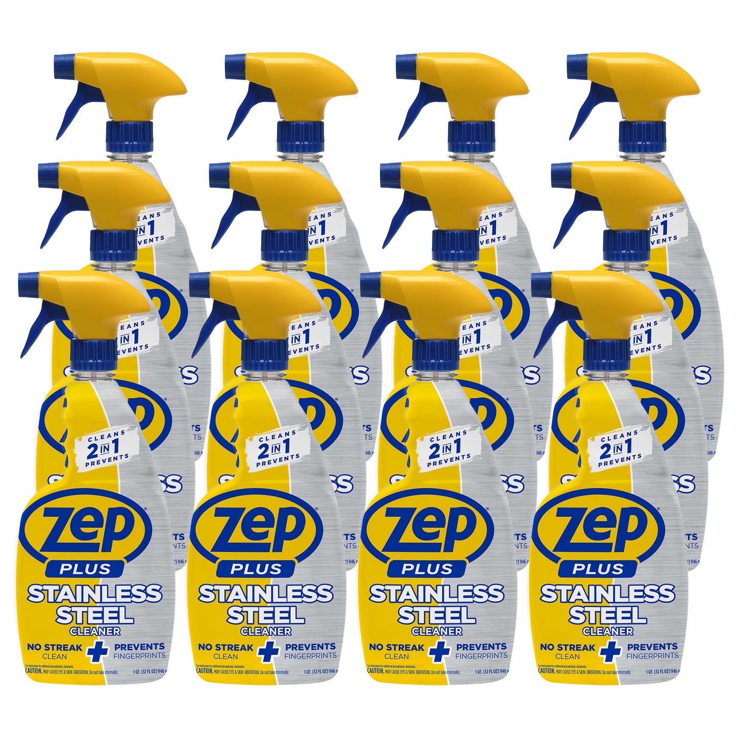 Zep Plus Stainless-Steel Cleaner – Prevents Fingerprints – 32 oz.