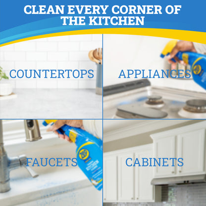 Zep Home Pro Complete Kitchen Cleaner -  Patent Pending Formula Changes Color From Blue to White as it Cleans Away Grease - 24 oz