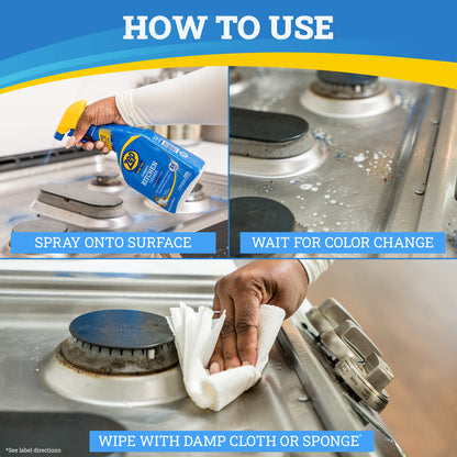 Zep Home Pro Complete Kitchen Cleaner -  Patent Pending Formula Changes Color From Blue to White as it Cleans Away Grease - 24 oz