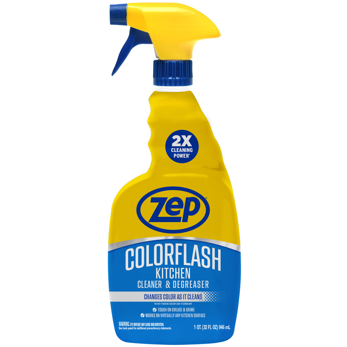 Zep Colorflash Kitchen Cleaner & Degreaser – Color-Changing Formula – 32 oz