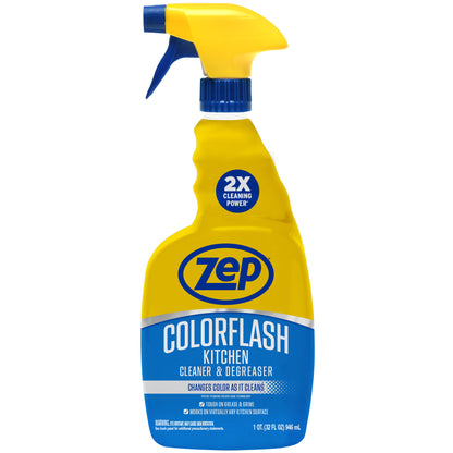 Zep Colorflash Kitchen Cleaner & Degreaser – Color-Changing Formula – 32 oz