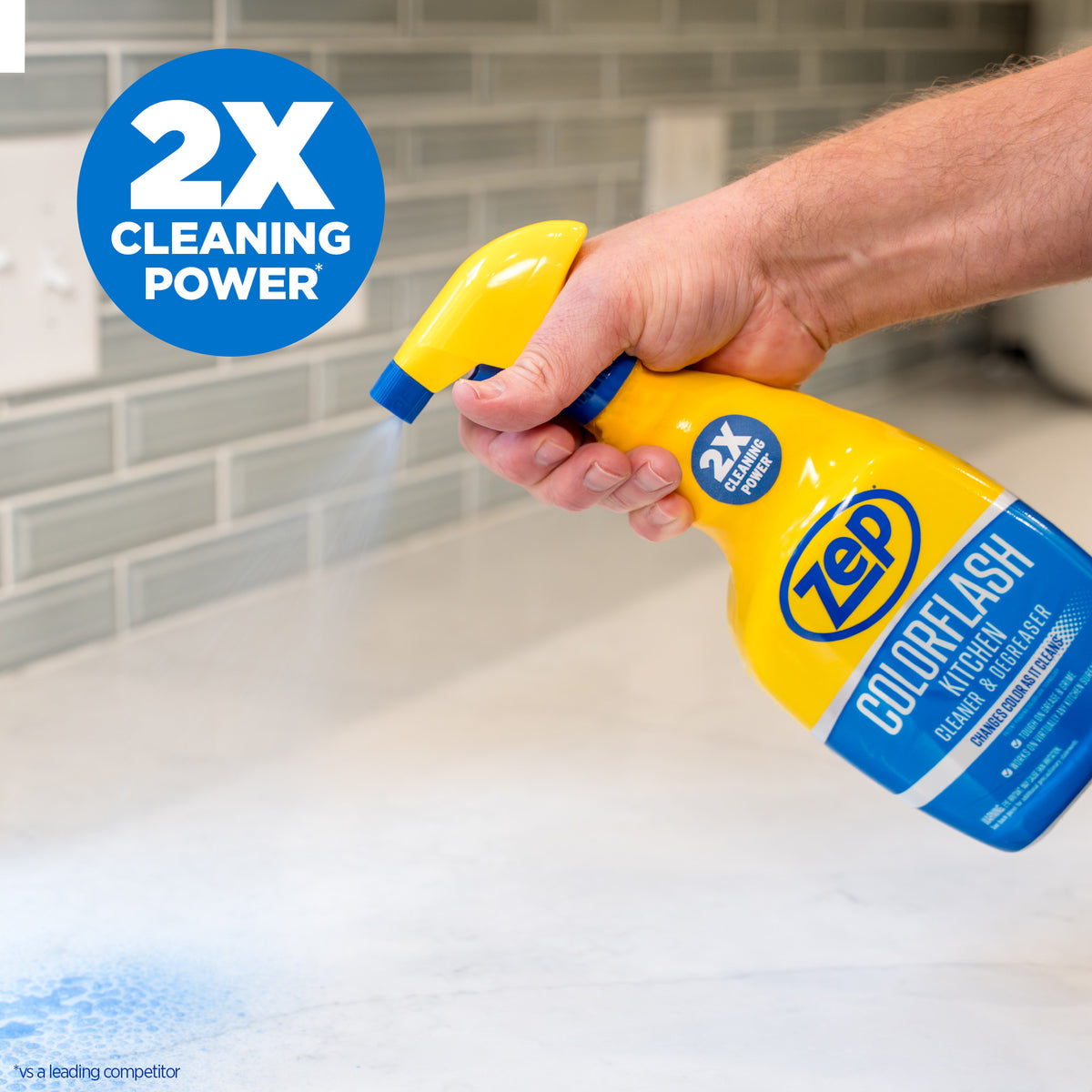 Zep Colorflash Kitchen Cleaner & Degreaser – Color-Changing Formula – 32 oz