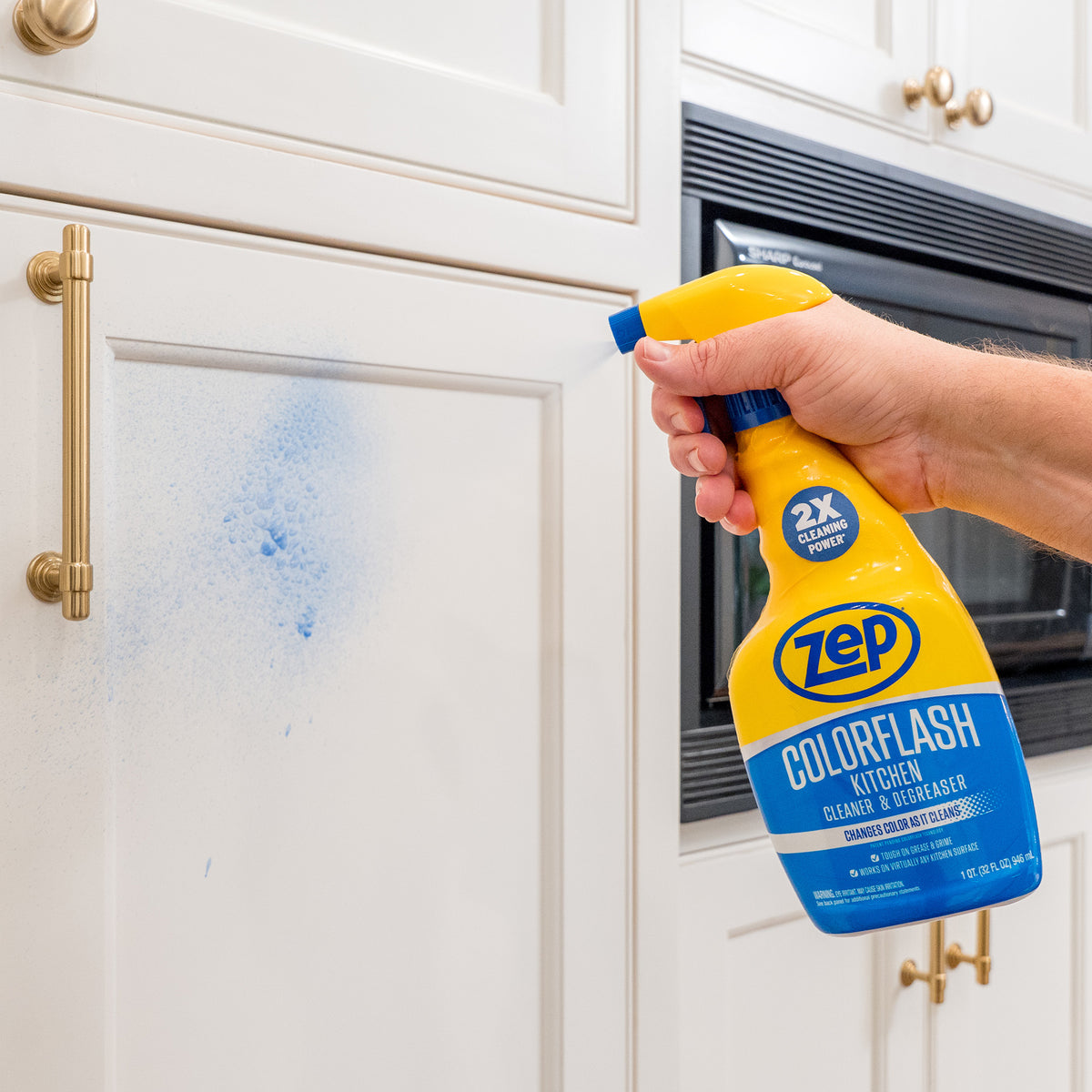 Zep Colorflash Kitchen Cleaner & Degreaser – Color-Changing Formula – 32 oz
