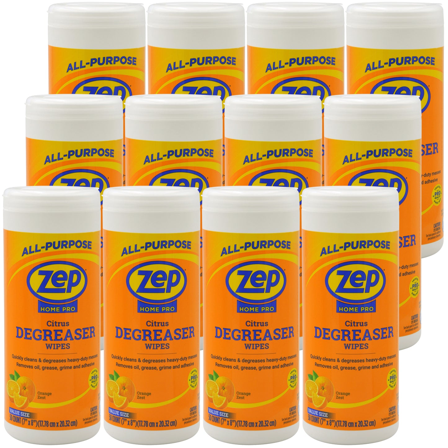 Zep Home Pro Citrus Degreaser Wipes 50 ct.