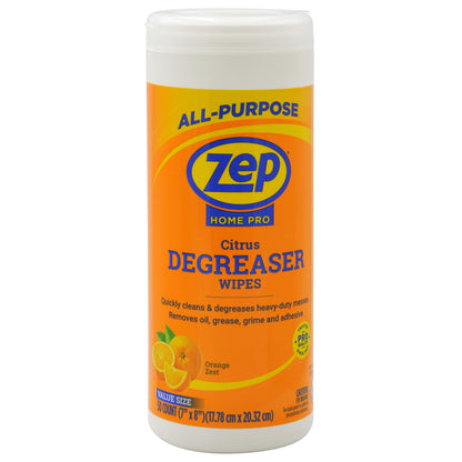 Zep Home Pro Citrus Degreaser Wipes 50 ct.