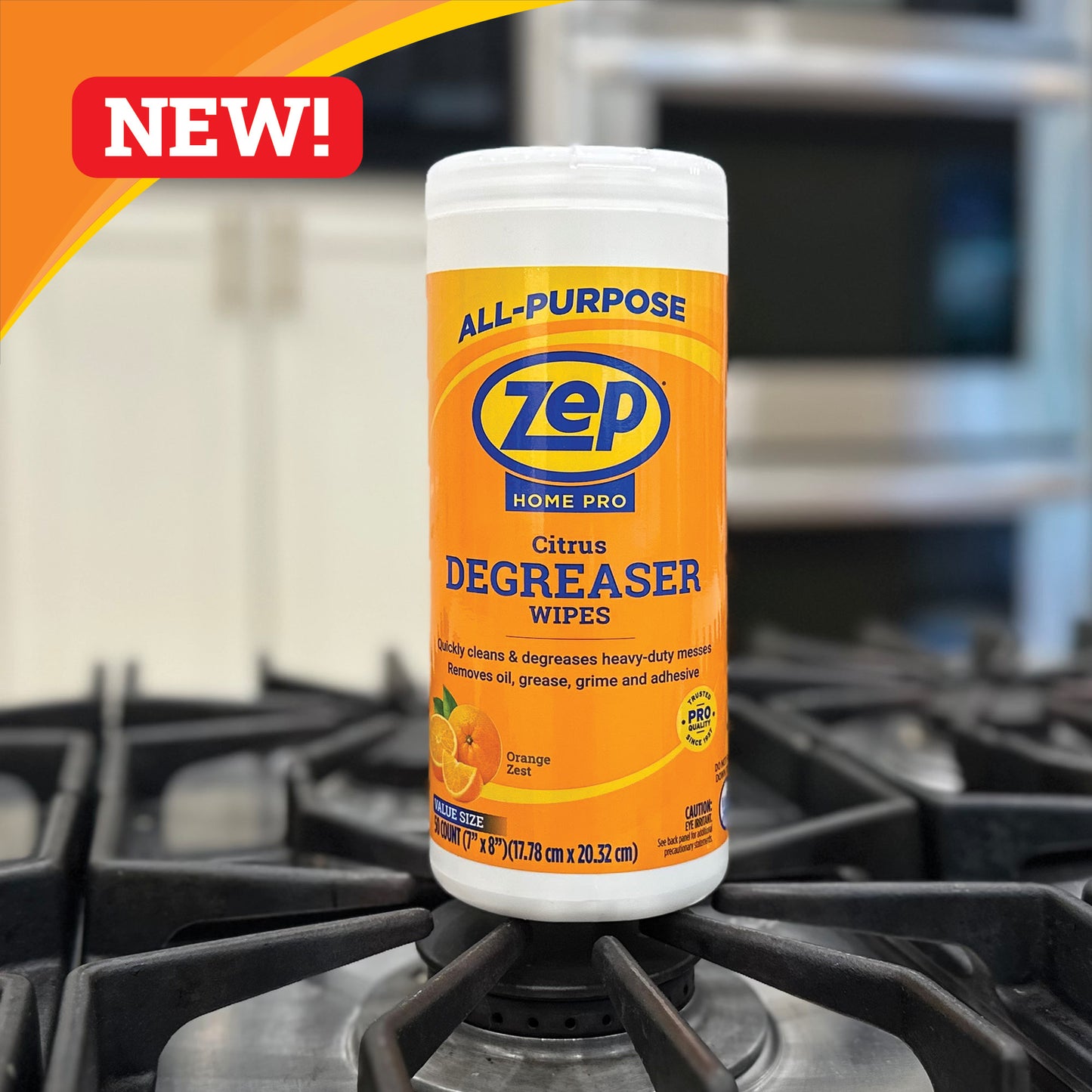 Zep Home Pro Citrus Degreaser Wipes 50 ct.