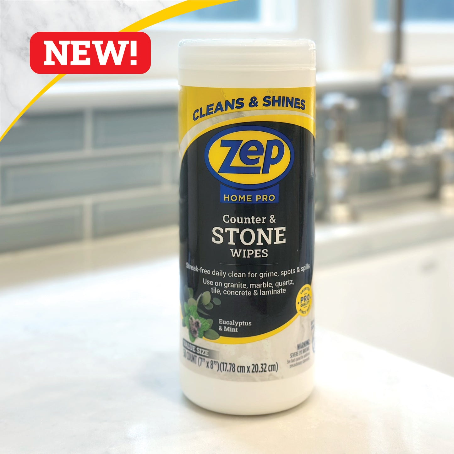 Zep Home Pro Counter & Stone Wipes 50 ct.