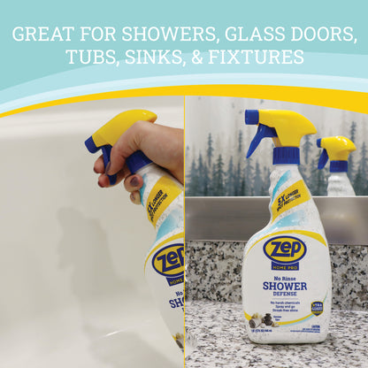 Zep Home Pro No-Rinse Shower Defense Cleaner with XtraGuard Technology - 32 Fl. Oz.