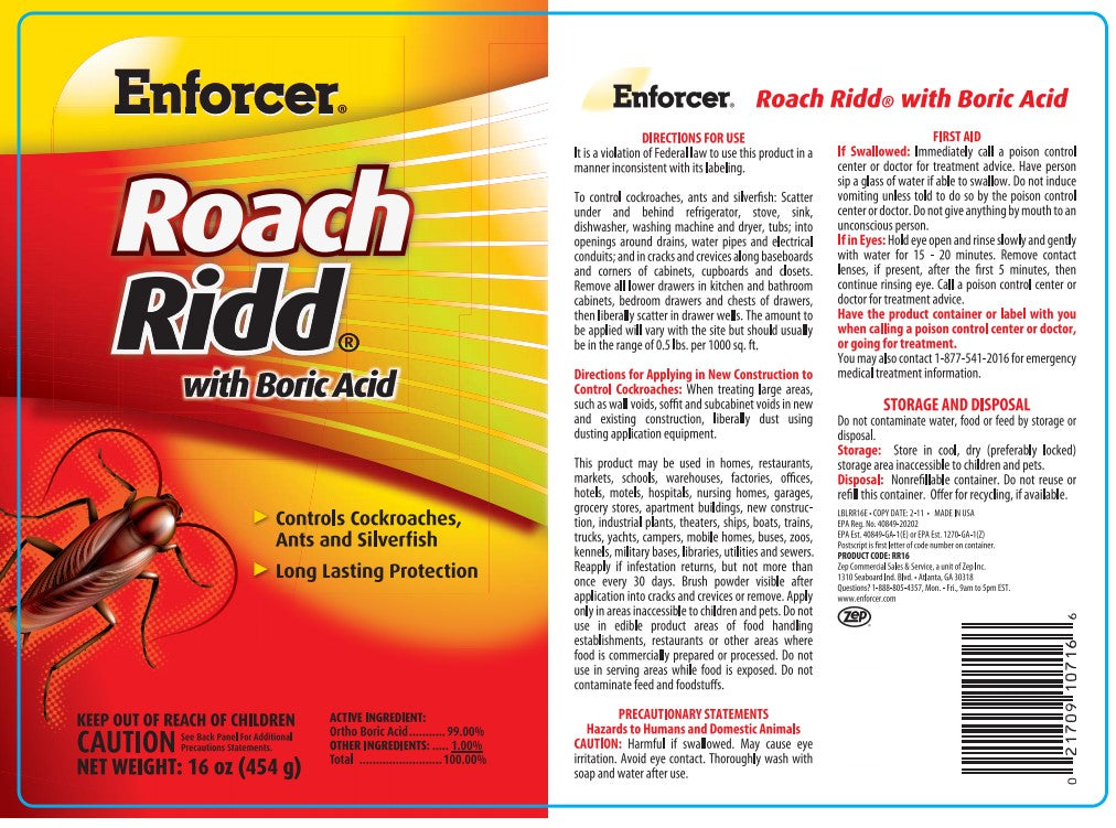 Roach Ridd Enforcer Roach Ridd with Boric Acid - 16 oz. – Zep Inc.