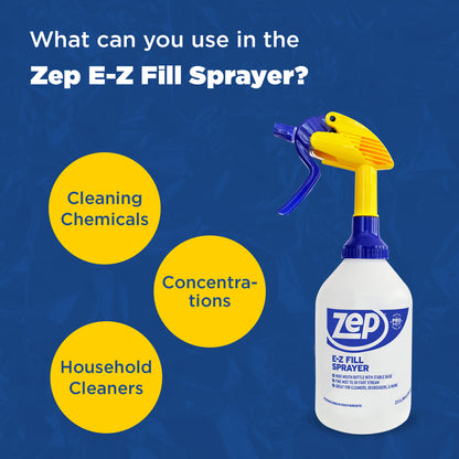 Zep E-Z Fill Sprayer – Wide Mouth Bottle for Easy Filling – 32 oz