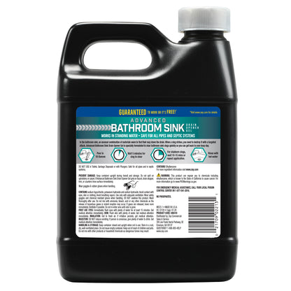 Zep Advanced Bathroom Sink Drain Opener Gel – Dissolves Clogs – 32 oz