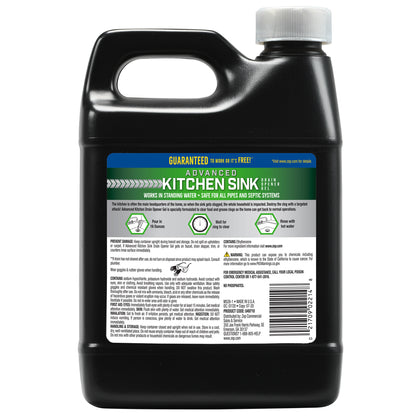 Zep Advanced Kitchen Sink Drain Opener Gel – Works in Standing Water – 32 oz