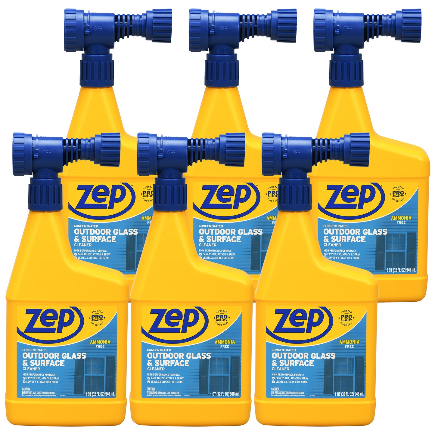 Zep Concentrated Outdoor Glass & Surface Cleaner – Streak-Free Shine – 32 oz