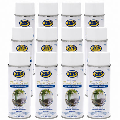 Zep Micromist Fresch Scent Deodorizer  - Air Freshener Spray Neutralizes Tobacco Odor and Freshens Stale Air - 10 oz