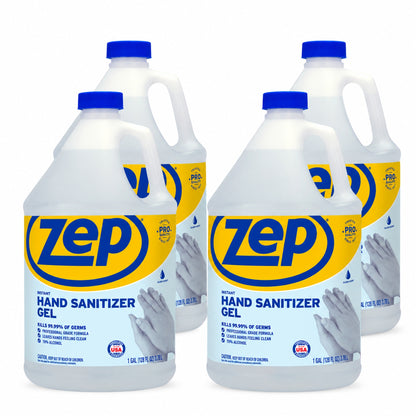 Zep Instant Hand Sanitizer Gel – Kills 99.99% of Germs – 1 Gallon