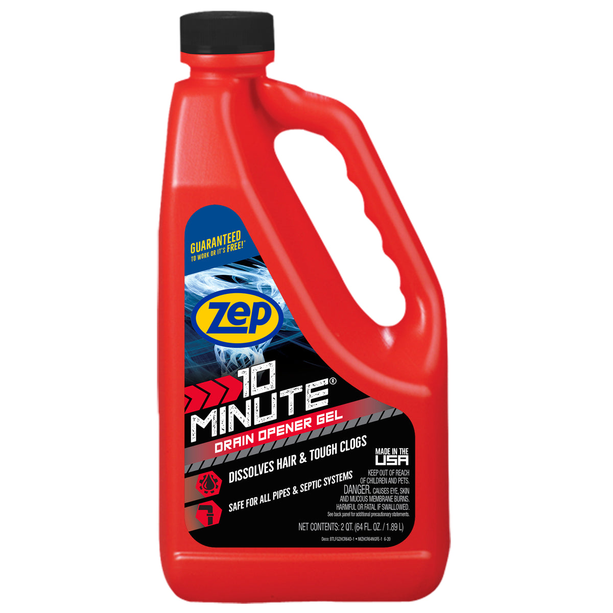 10 Minute Drain Opener Gel 64 Oz. Commercial Strength, Fast Acting