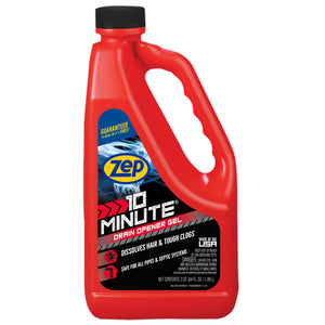 10 Minute Drain Opener Gel - 64 Oz. - Commercial Strength, Fast Acting and Safe For All Pipes