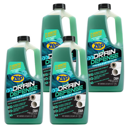 Zep Drain Defense – Pipe Build-up Remover – 64 oz