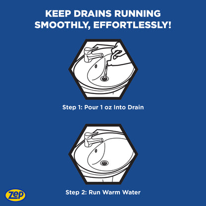 Zep Drain Defense – Pipe Build-up Remover – 64 oz