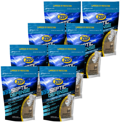 Zep Septic Defense Tank & Cesspool Treatment Packs - 36 Month Supply – 12 oz