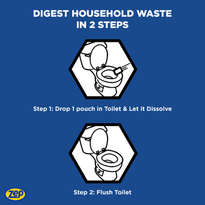 Zep Septic Defense Tank & Cesspool Treatment Packs - 36 Month Supply – 12 oz