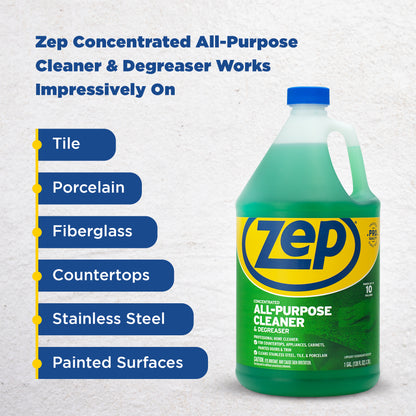 Zep All-Purpose Cleaner and Degreaser Concentrate 1 Gal (Case of 4) and Zep Professional Sprayer Bottle (Case of 12) Bundle