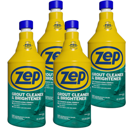 Zep Grout Cleaner & Brightener – Safe on Tinted Grout – 32 oz