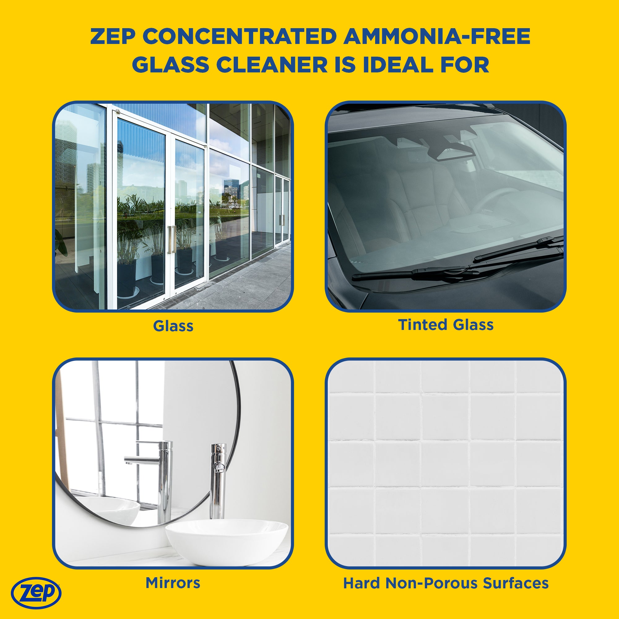 Zep Concentrated Ammonia-Free Glass Cleaner – Perfect for