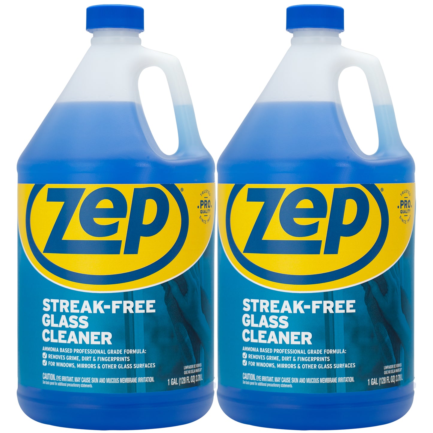 Zep Streak-Free Glass Cleaner – Ammonia-Based Formula – 1 Gallon