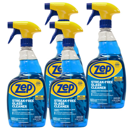 Zep Streak-Free Glass Cleaner – Ammonia-Based Formula – 32 oz