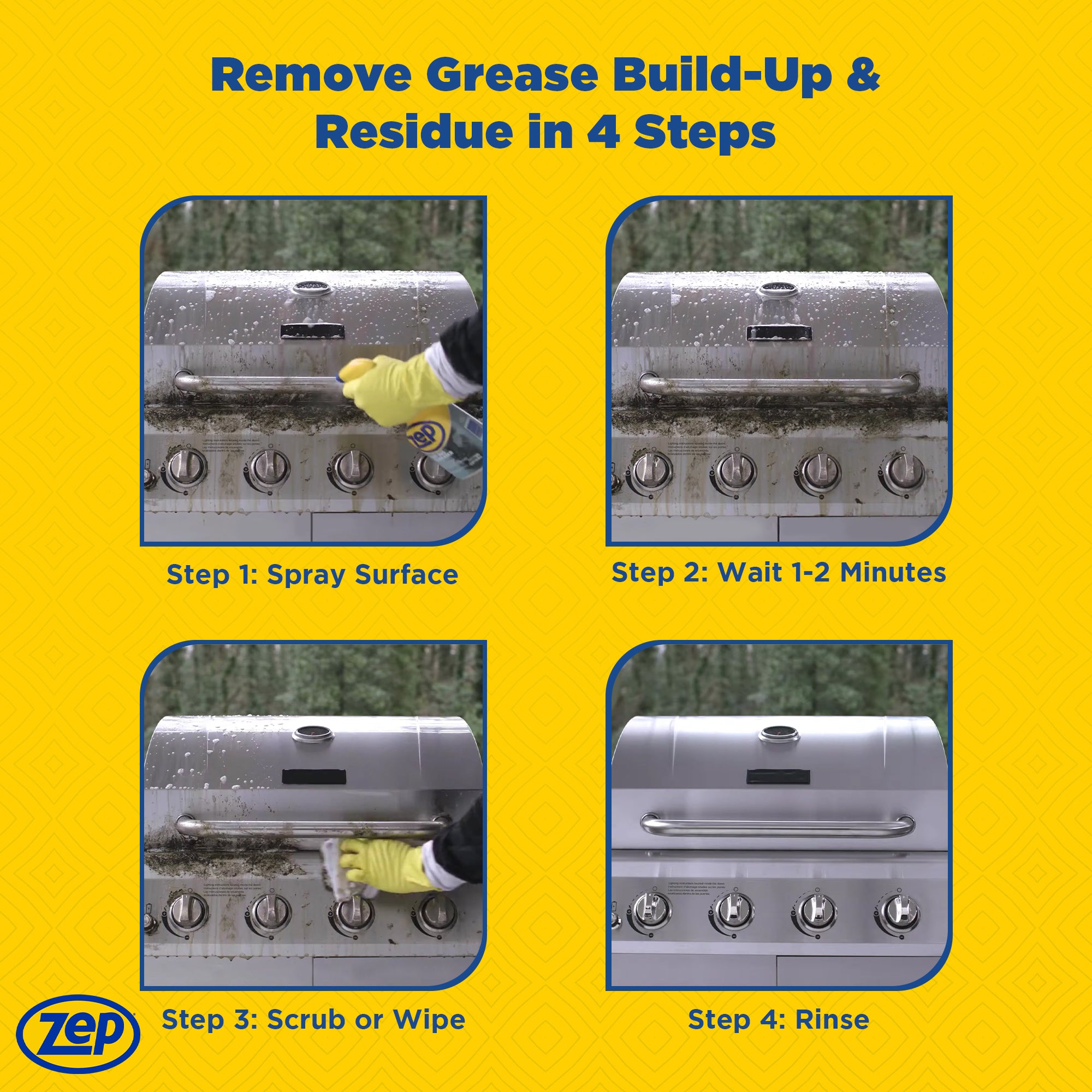 Zep Fast 505 Cleaner and Degreaser – Removes Grease Fast – 1