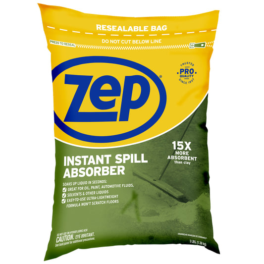 Zep Instant Spill Absorber – 15x More Absorbent Than Clay – 3 lbs