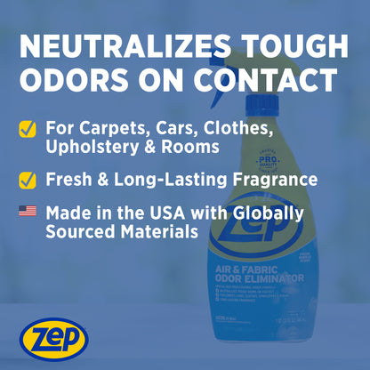 Zep Air & Fabric Odor Eliminator – Neutralizes Pet Odors – 32 oz.