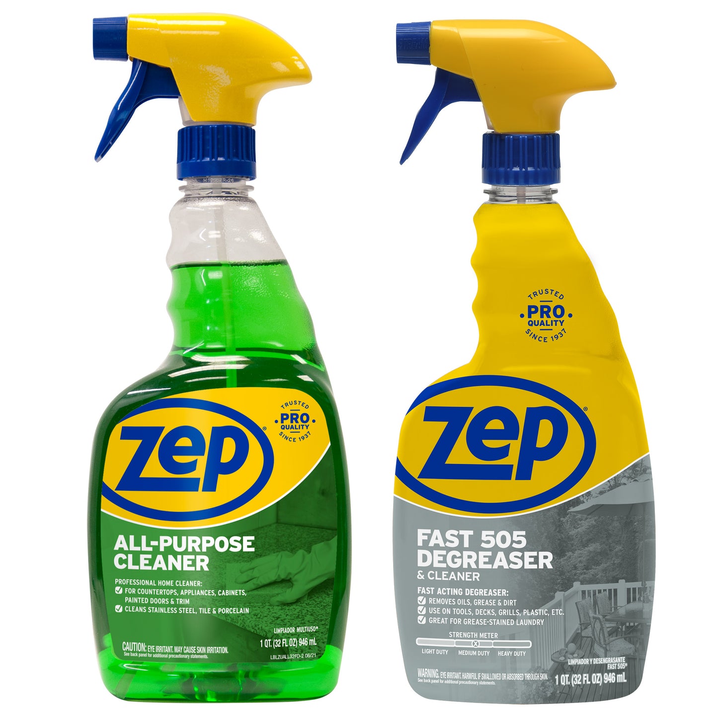 Zep All-Purpose Cleaner 32 oz and Zep Fast 505 Cleaner & Degreaser 32 oz