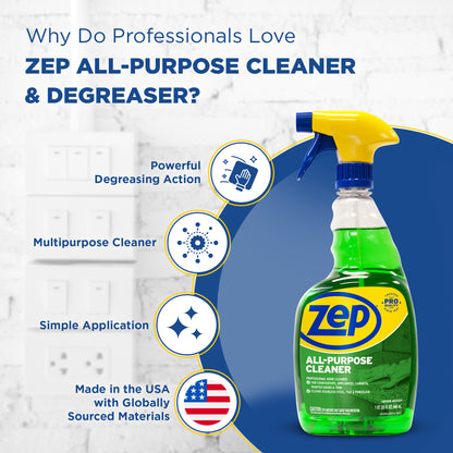Zep All-Purpose Cleaner 32 oz and Zep Streak-Free Glass Cleaner 32 oz