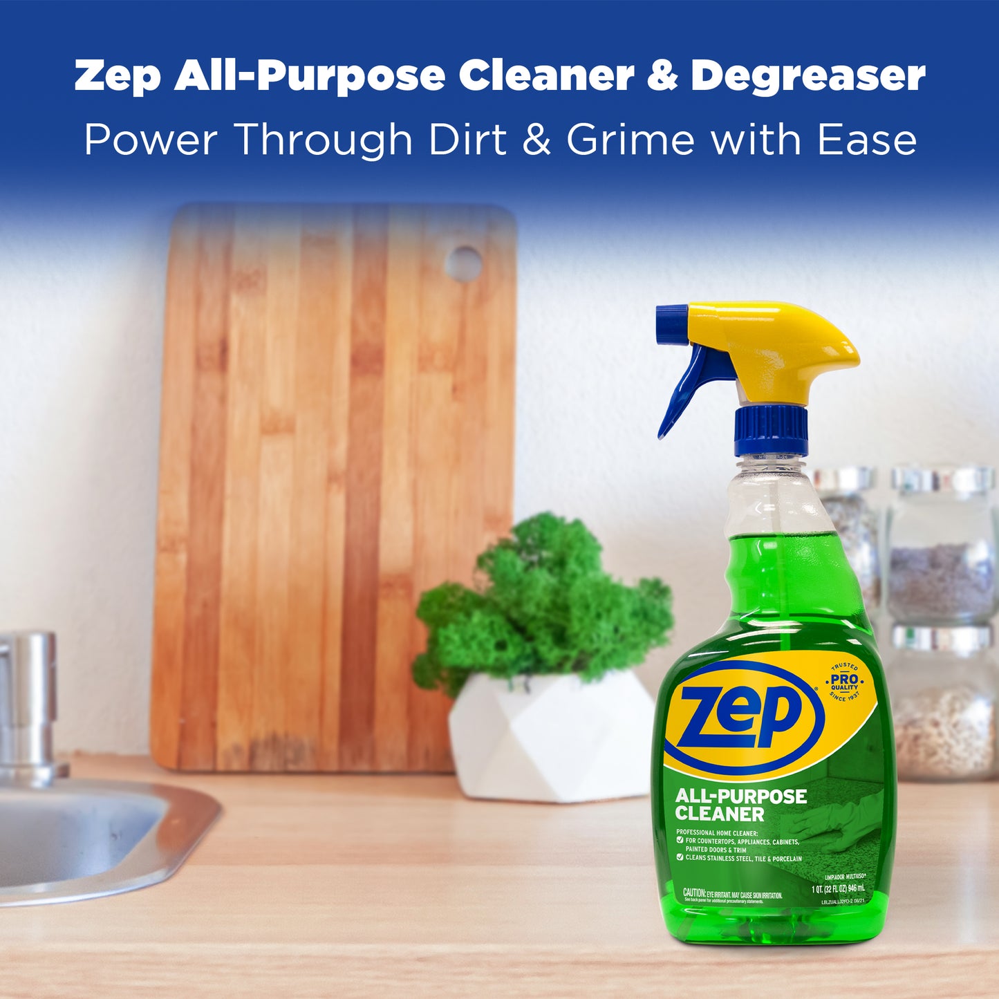 Zep All-Purpose Cleaner & Degreaser – Multi Use Multi Surface Solution – 32 oz