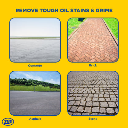 Zep Concentrated Driveway & Concrete Pressure Wash – Remove Tough Oil Stains and Grime – 1 Gallon