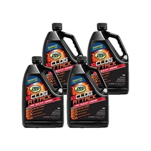 Clog Attack Hair, Buildup, and Grease Remover Gel - 1 Gallon - Zep's Strongest General Drain Opener