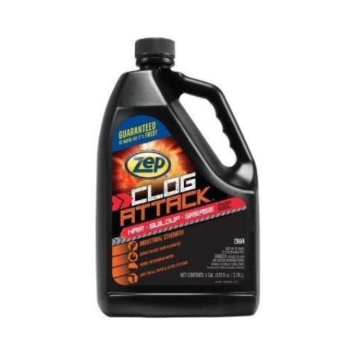 Clog Attack Hair, Buildup, and Grease Remover Gel - 1 Gallon - Zep's Strongest General Drain Opener