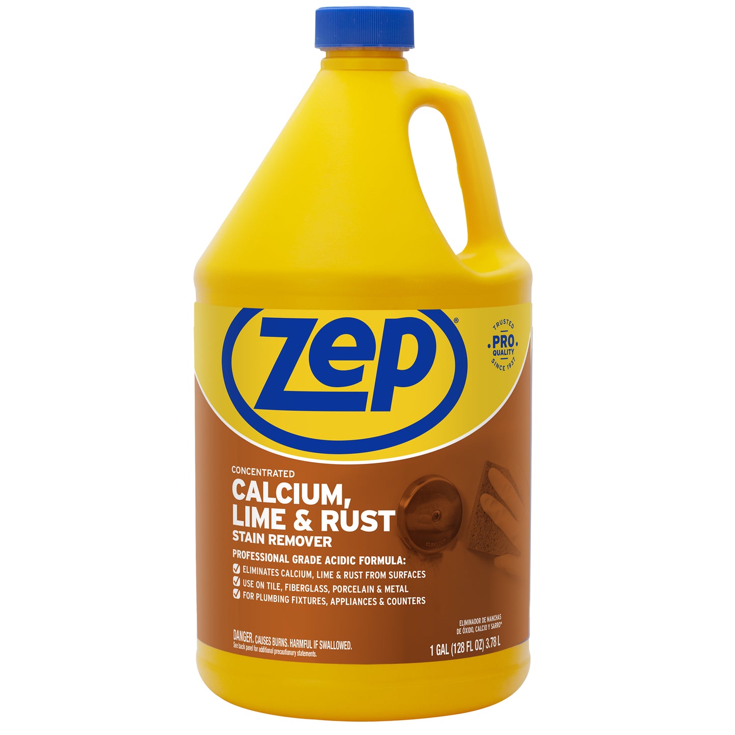 Zep Concentrated Calcium, Lime and Rust Stain Remover – Breaks Down Lime Deposits – 1 Gallon