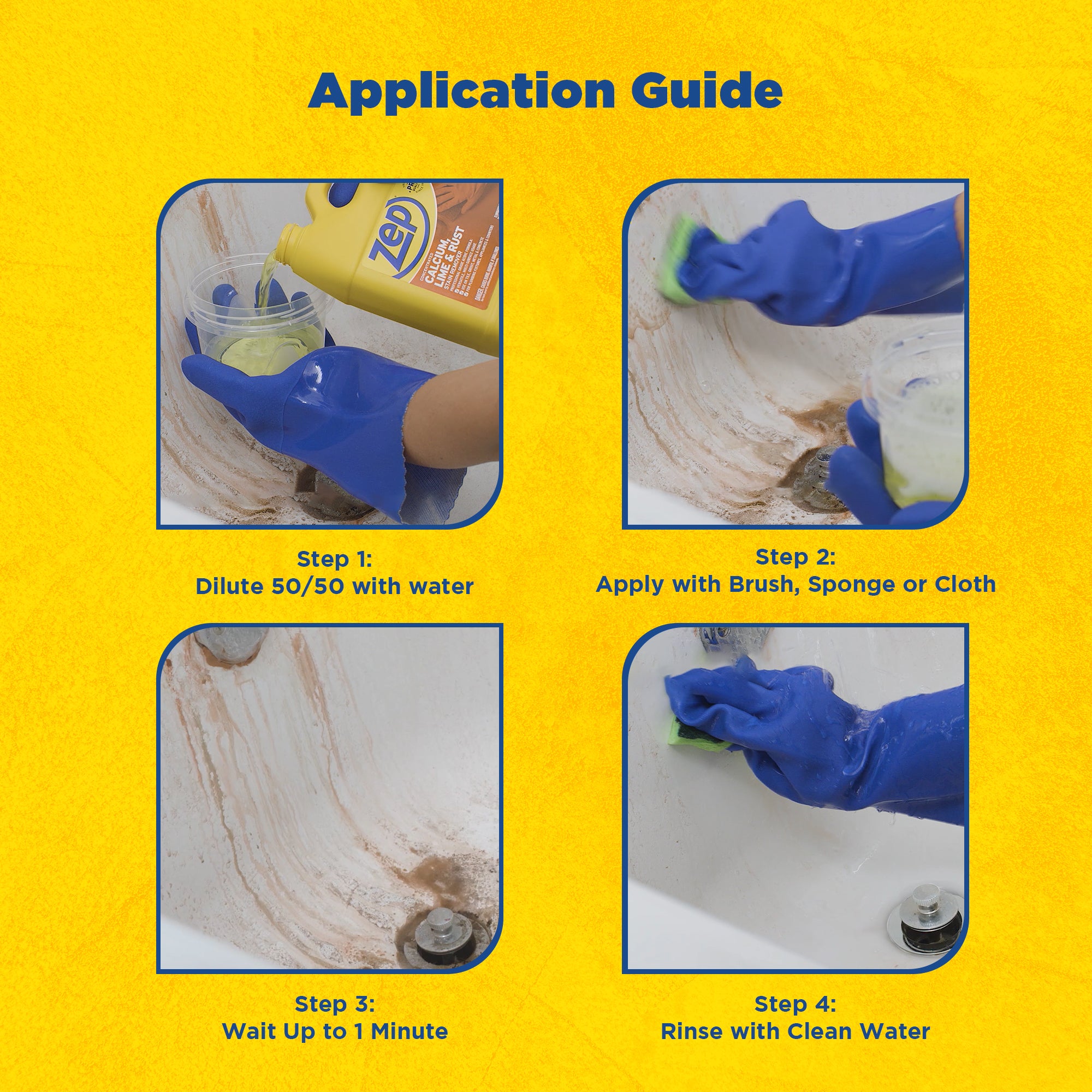 Zep Concentrated Calcium, Lime and Rust Stain Remover – Breaks