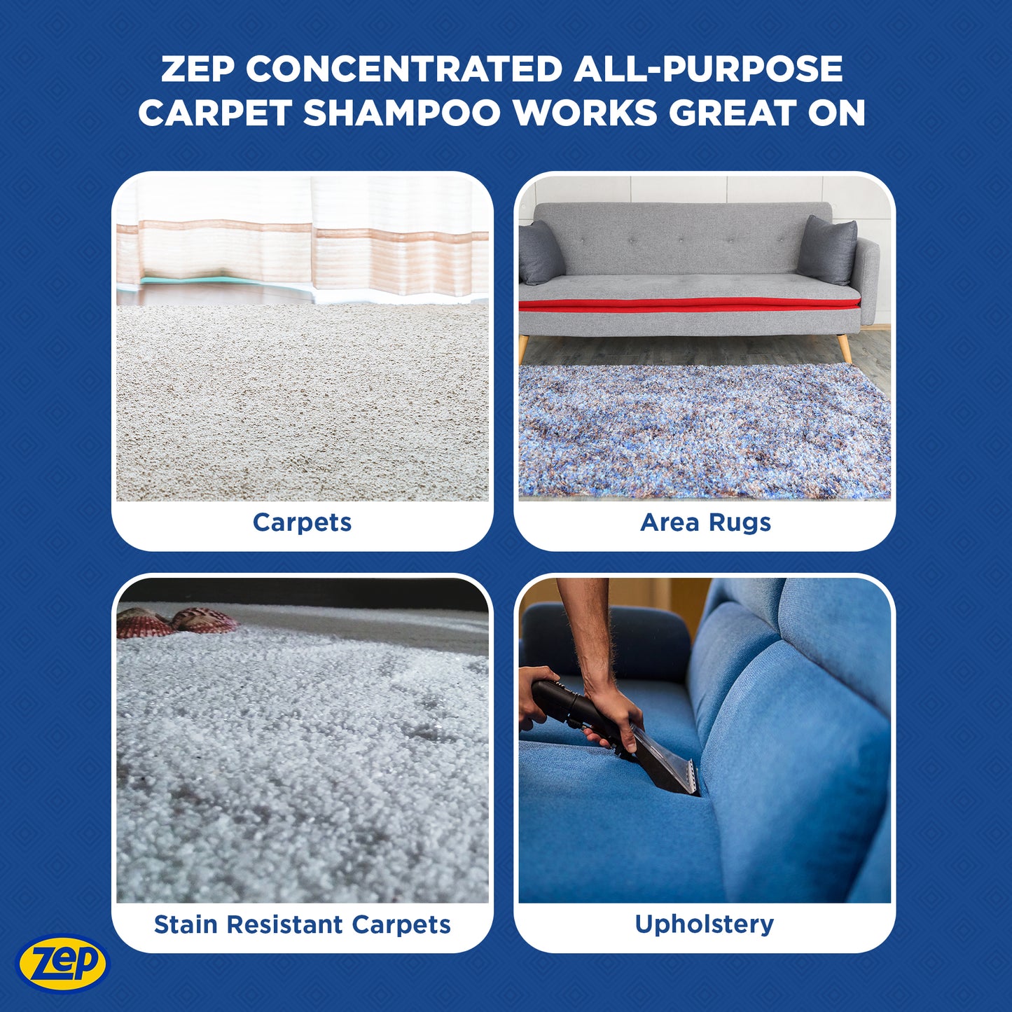 Zep Concentrated All-Purpose Carpet Shampoo – Removes Dirt and Stains – 1 Gallon