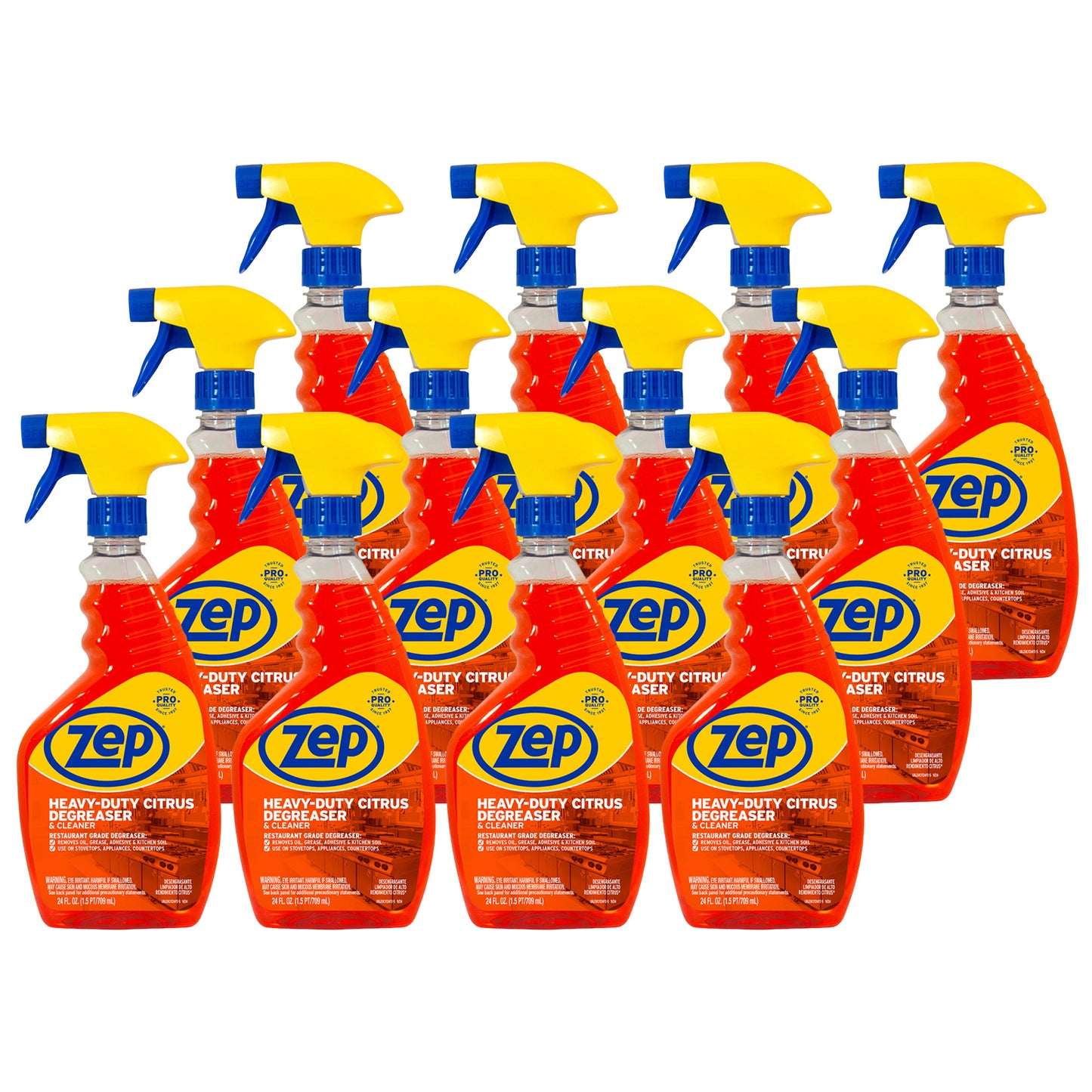 Zep Heavy-Duty Citrus Degreaser and Cleaner Spray - 24 oz