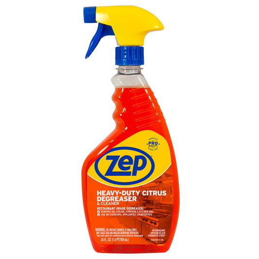 Zep Heavy-Duty Citrus Degreaser and Cleaner Spray - 24 oz