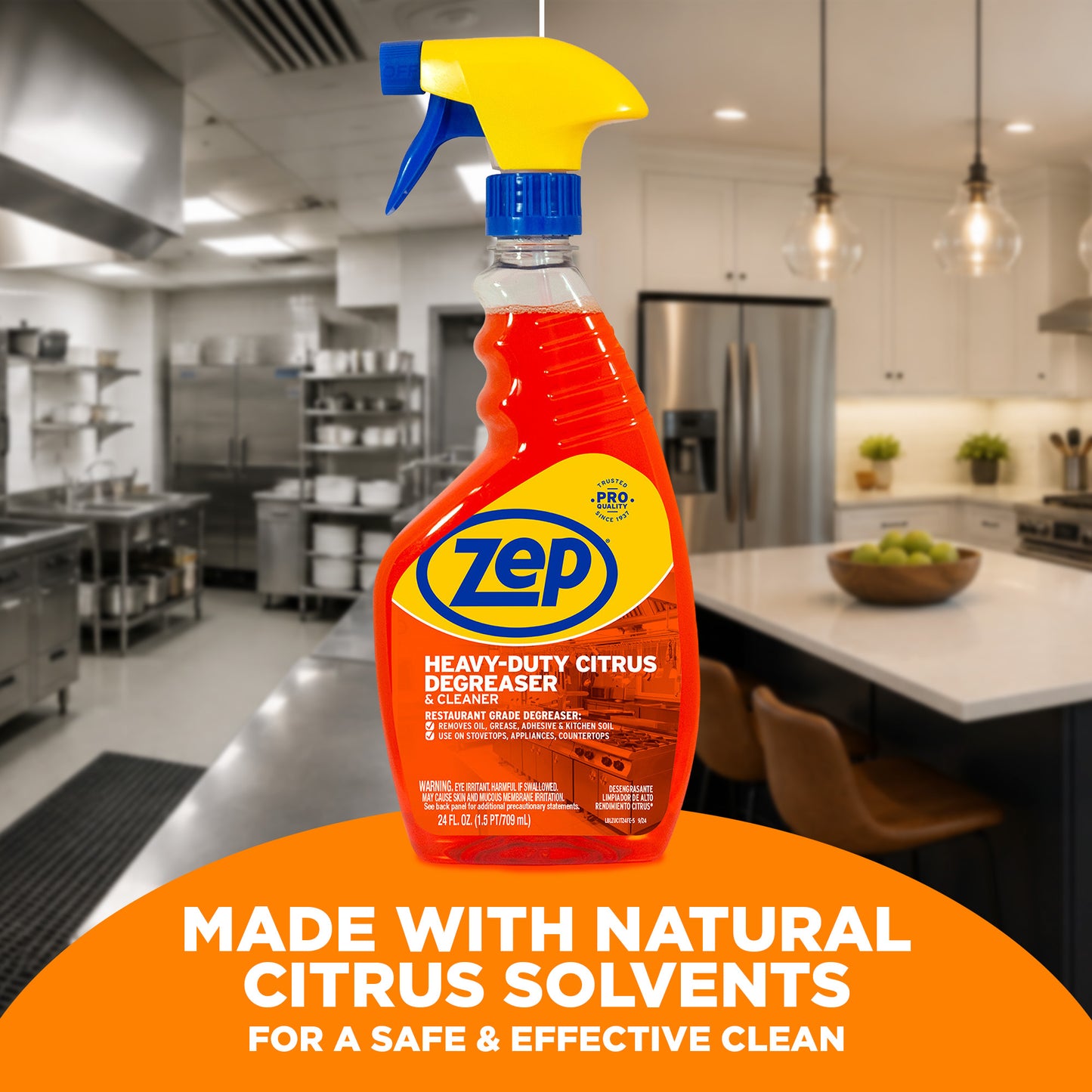 Zep Heavy-Duty Citrus Degreaser and Cleaner Spray - 24 oz