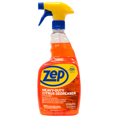 Zep Heavy-Duty Citrus Degreaser and Cleaner – Removes Grease and Grime – 32 oz.