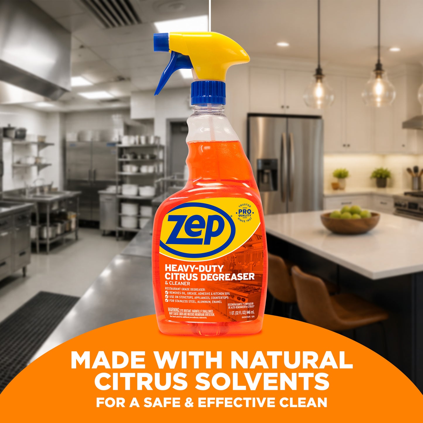 Zep Heavy-Duty Citrus Degreaser and Cleaner Spray - 32 oz