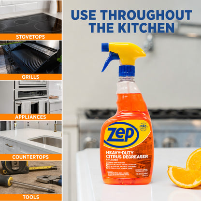 Zep Heavy-Duty Citrus Degreaser and Cleaner Spray - 32 oz